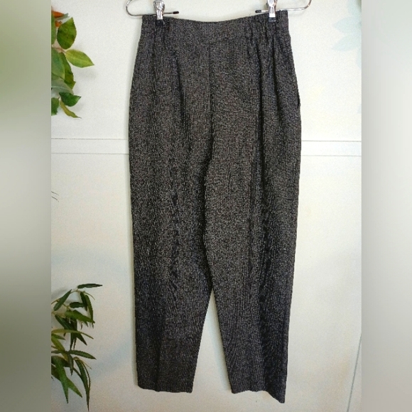 Vintage :: Savion Vintage Gray Pleated High Waist Pants Size 8 - Picture 7 of 7